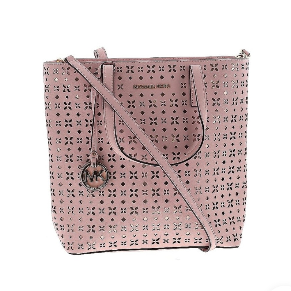 Michael Kors Laser Print Dusty Rose & Gold Tote - Picture 6 of 7